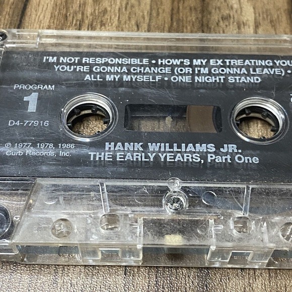 Hank Williams Jr The Early Years Part One Cassette Tape 1986 - Picture 3 of 5